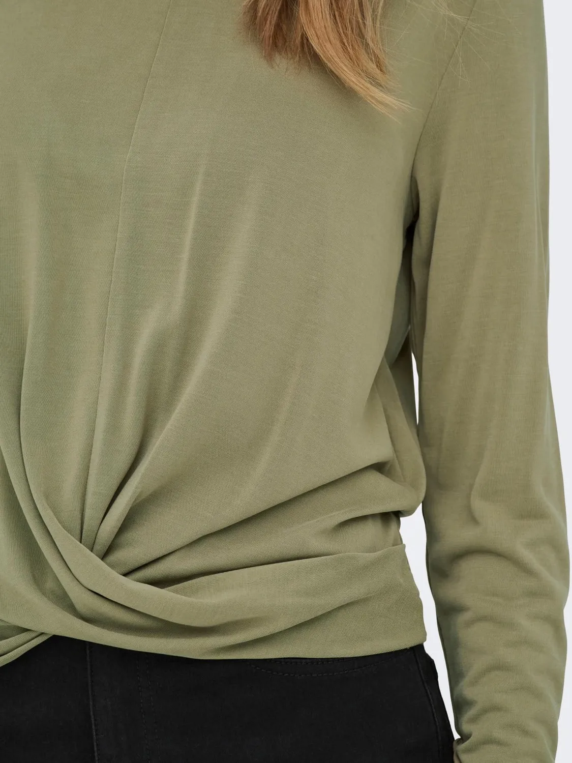ONLY Onlfree Life L/S Front Drape Top S drappeggio