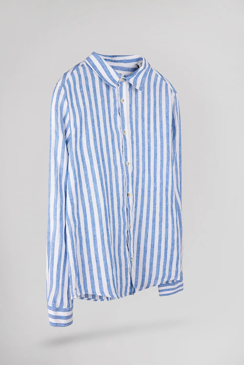 Teddy Smith C-Linen Stripe camicia lino blu uomo