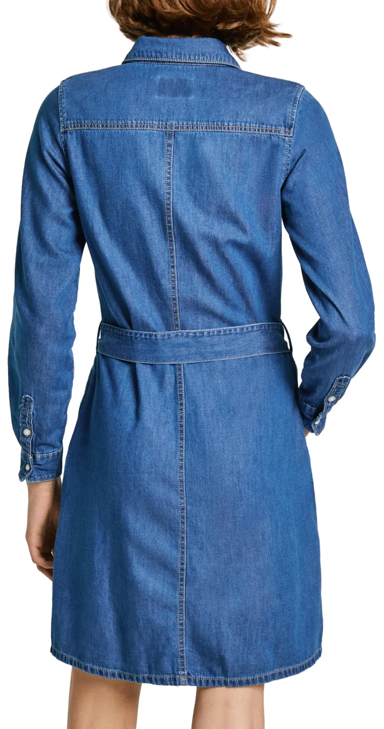 Pepe Jeans chemisier vestito donna denim indaco