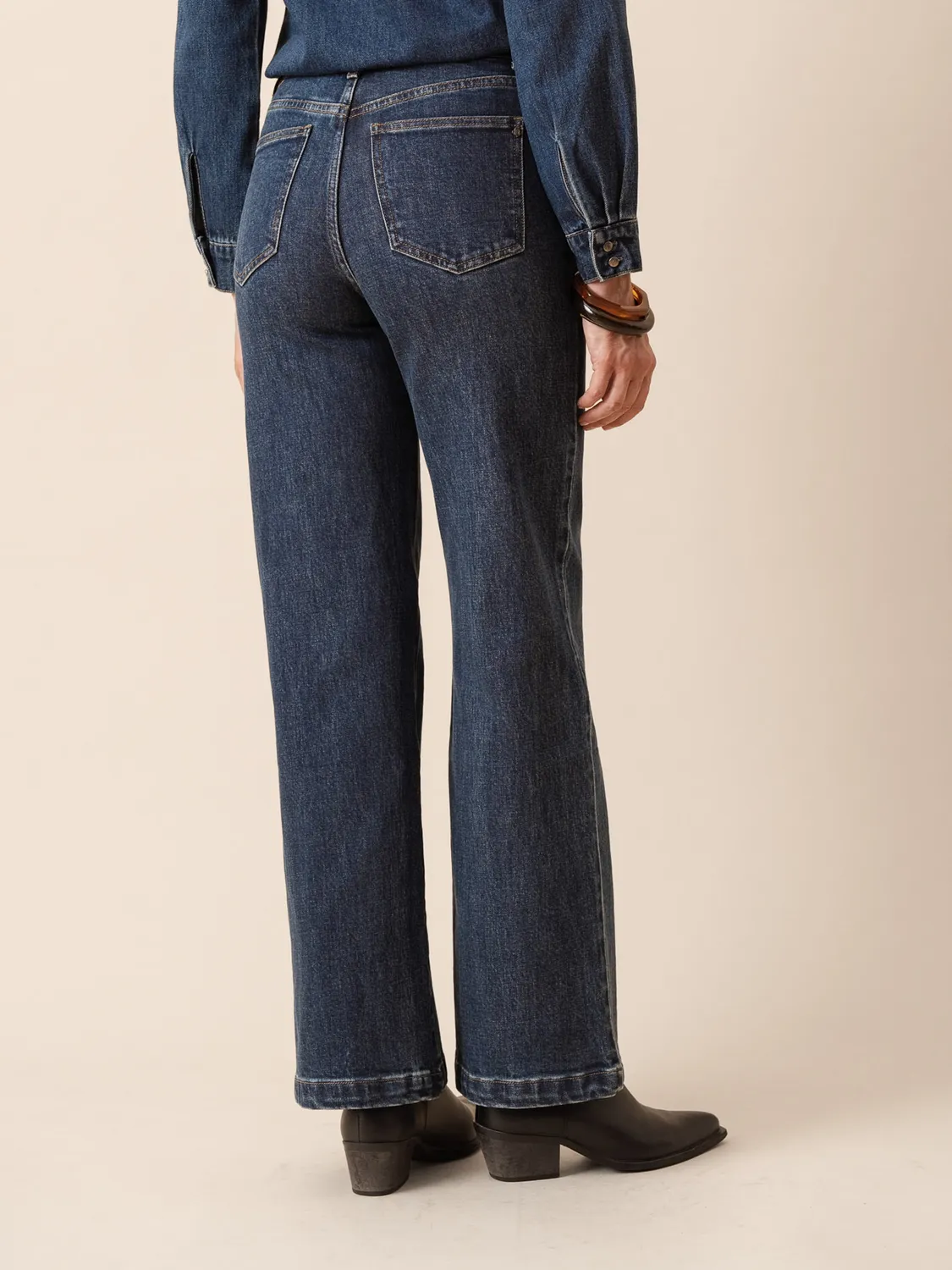 Oraije Mona jeans straight blu scuro cotone