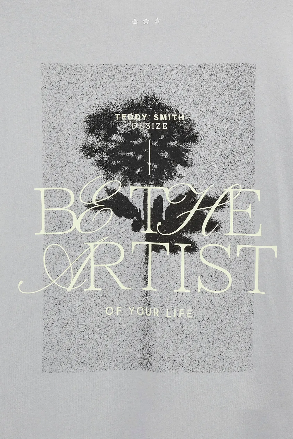 Teddy Smith T-Artist t-shirt uomo blu fumé ampia