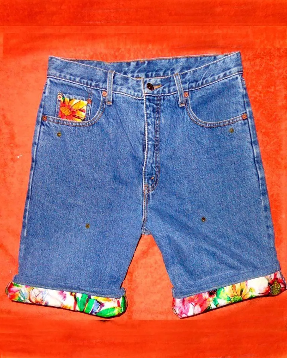 Levi’s Vintage Fiori Hawai bermuda jeans custom