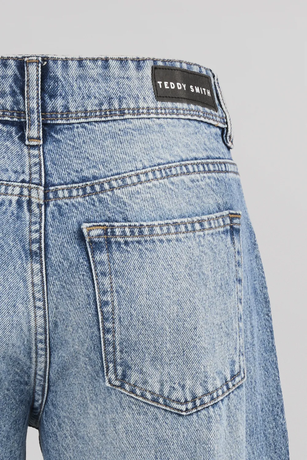 Teddy Smith P-Gladys Low Jeans Loose Indigo Chiaro Donna