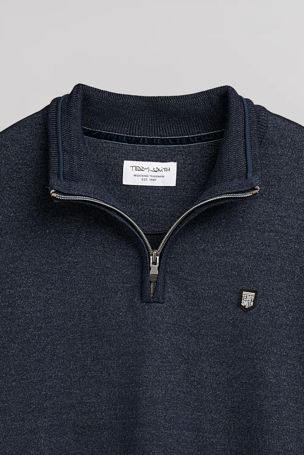 Teddy Smith P-Marty 2 pull uomo navy collo zip