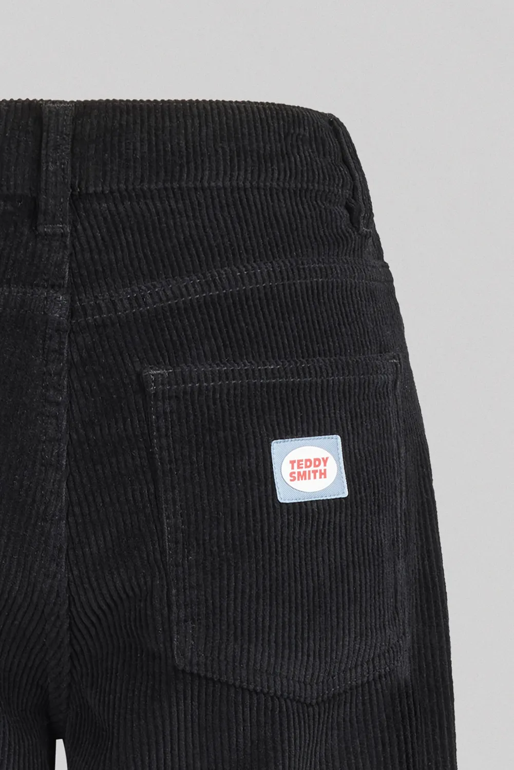 Teddy Smith Big Memphis JR jeans baggy velluto nero ragazzo