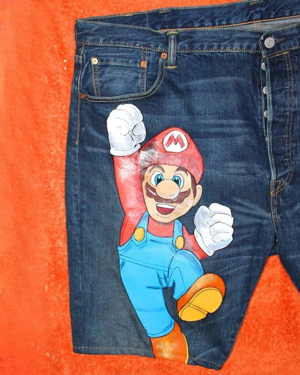 Never Say Never Levi's Vintage Super Mario bermuda jeans