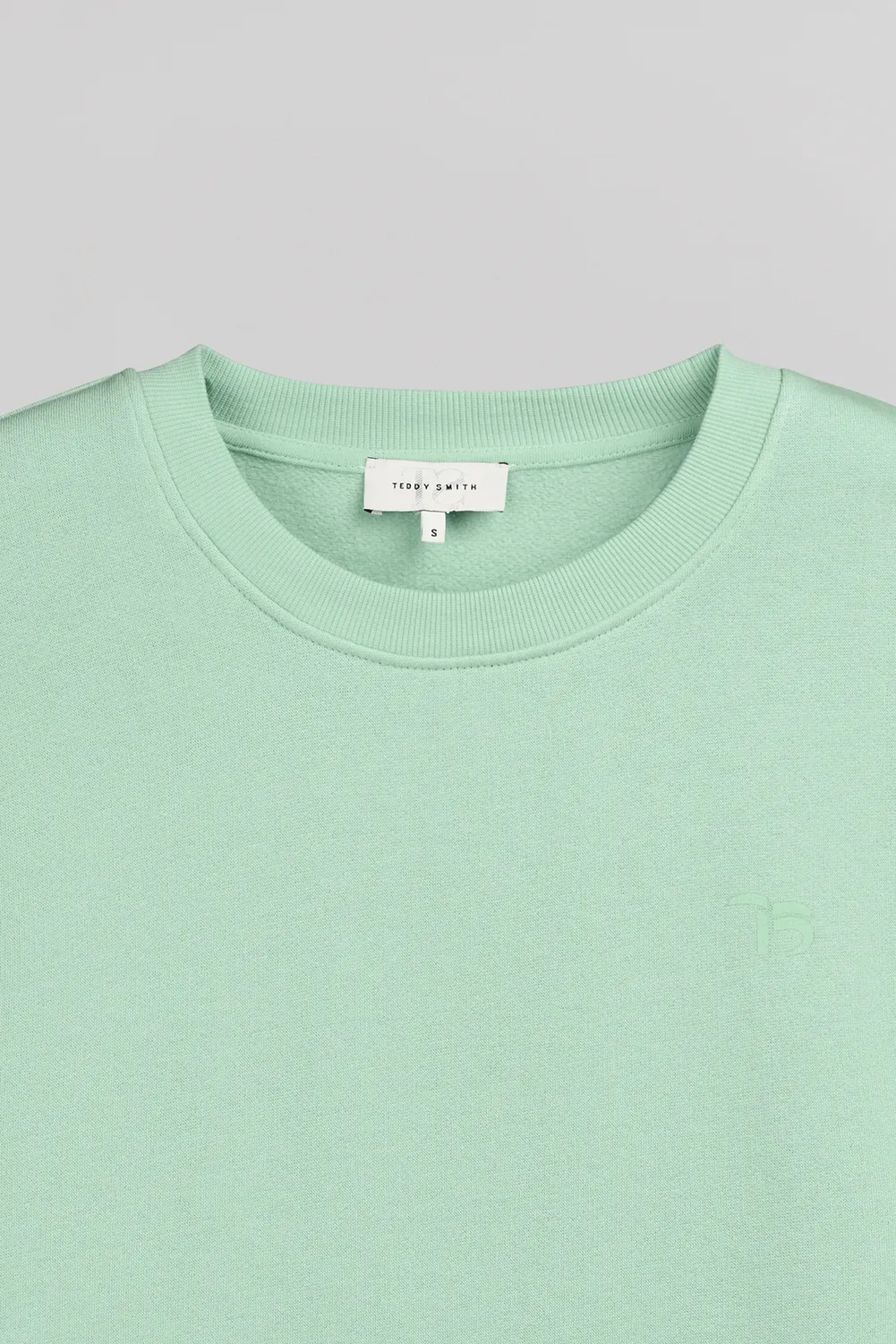 Teddy Smith S-Lucile felpa girocollo verde menta relaxed fit