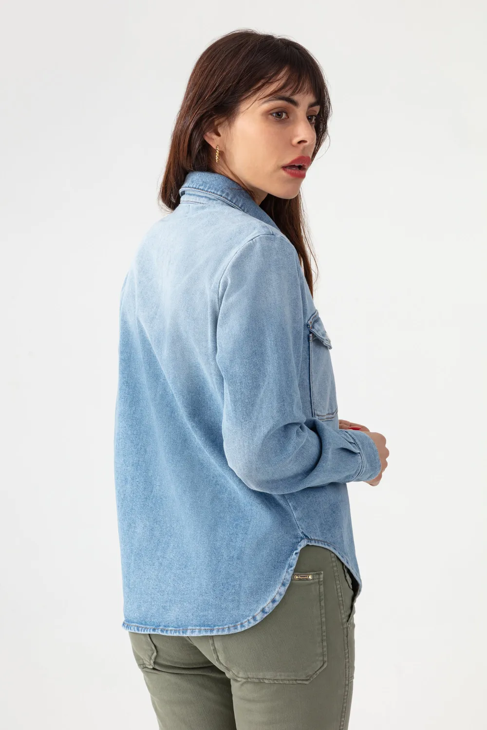 Acquaverde Topaze Camicia Jeans Used Bleached