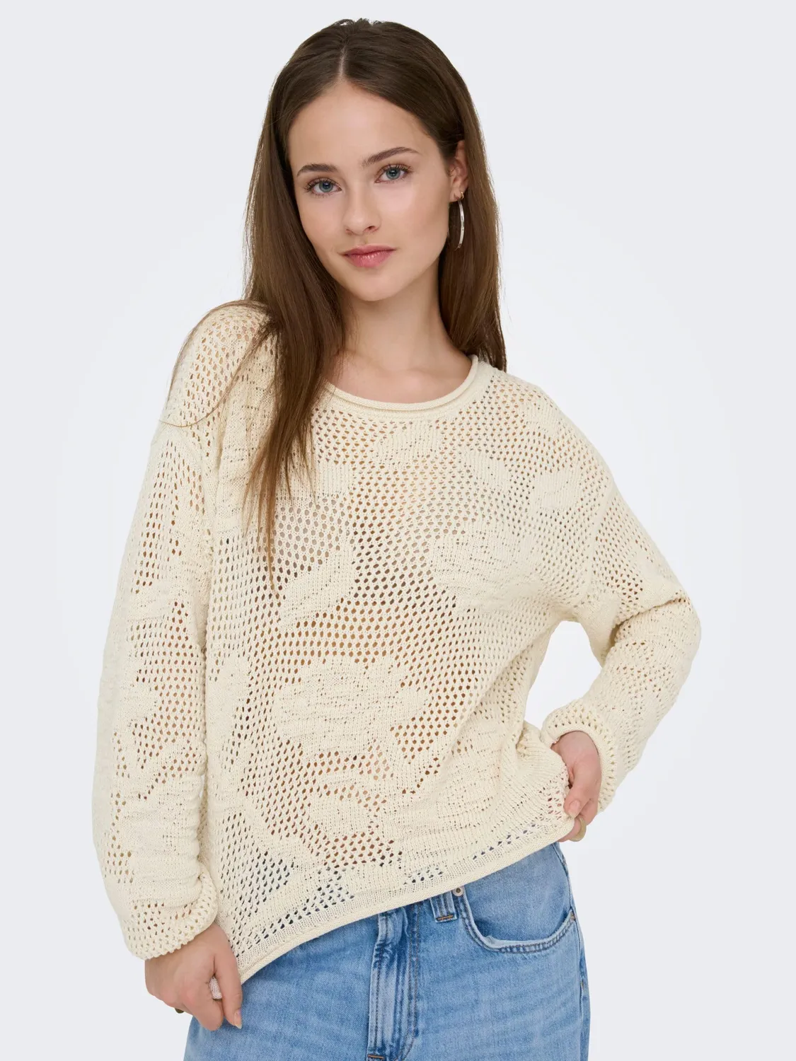 ONLY Onlseaside pullover ecru M