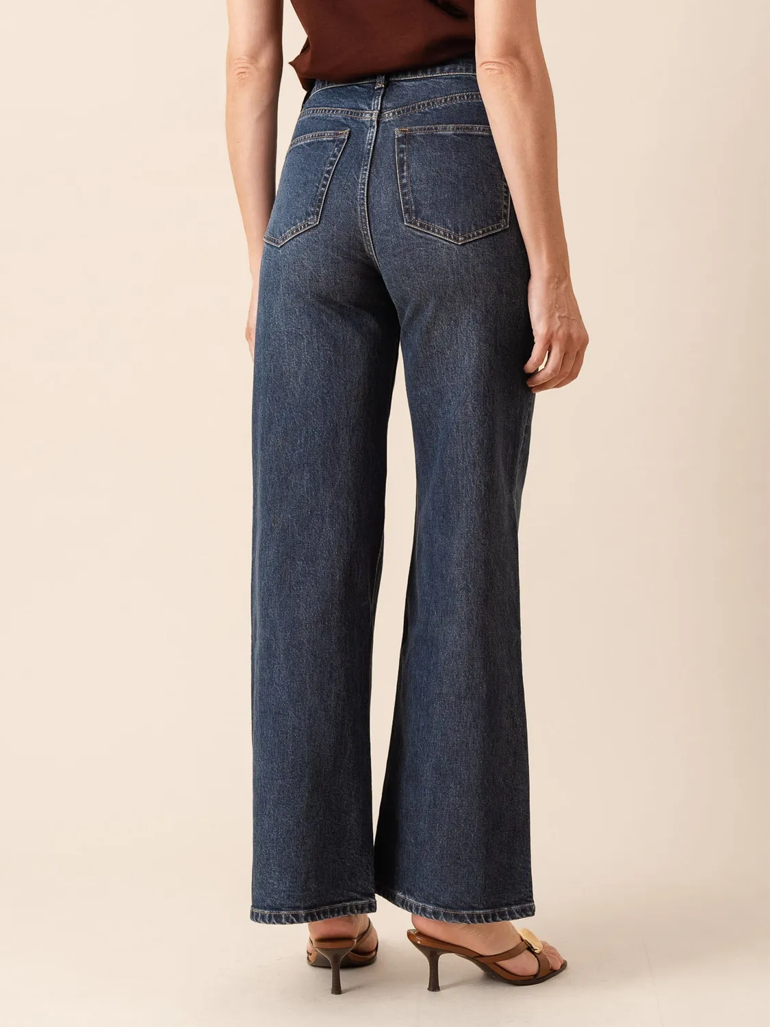 Oraije Gabriel jeans wide blu gamba larga