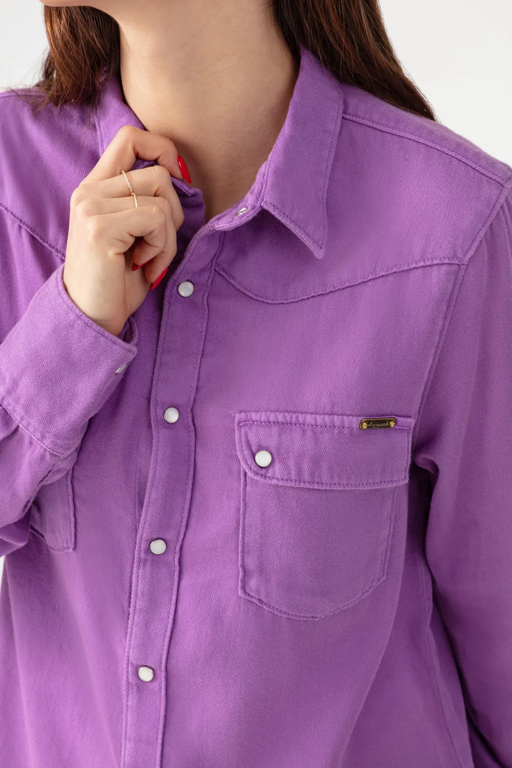 acquaverde Clyde camicia Iris stile western