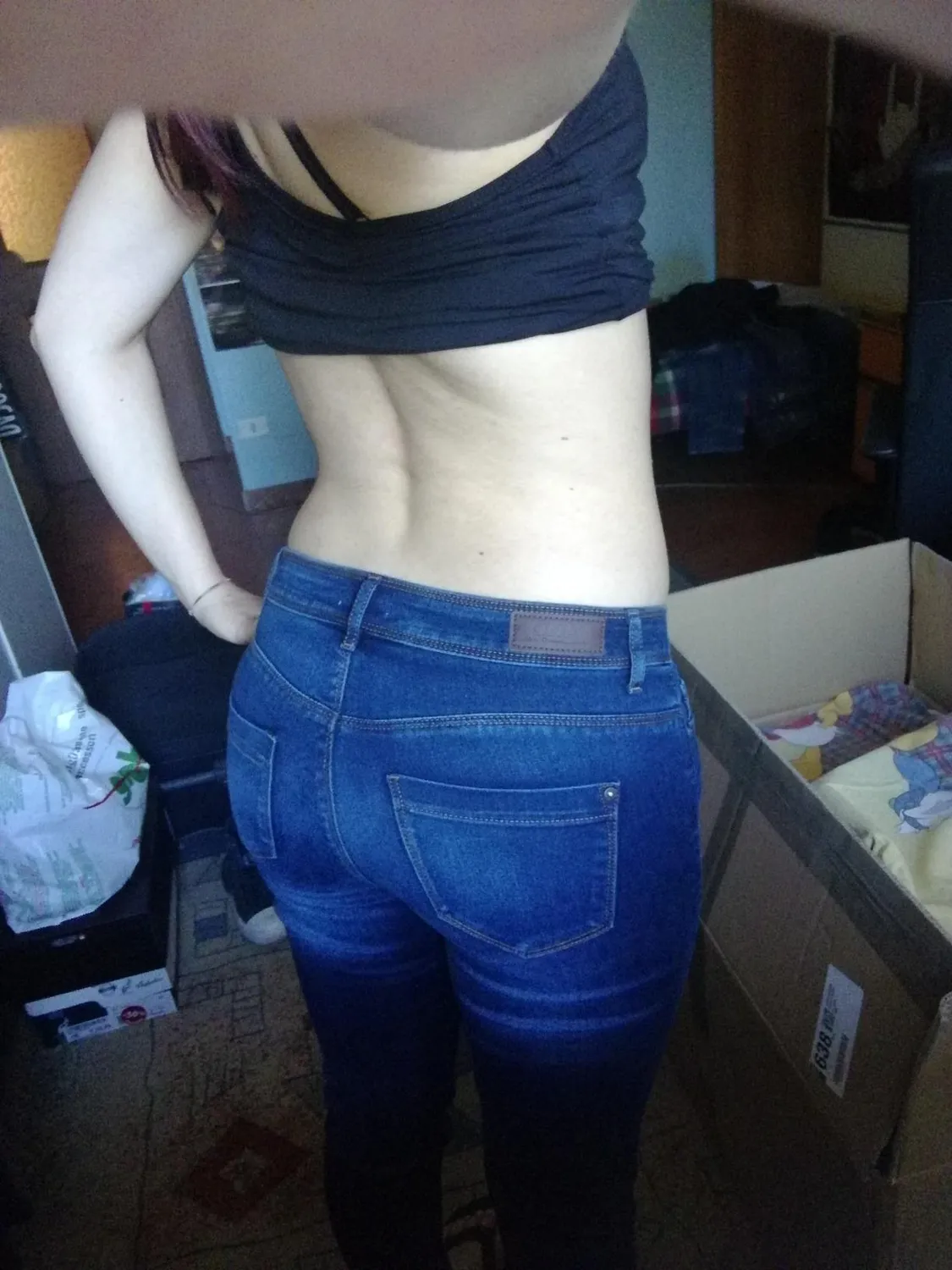 Only Onlrain jeans skinny donna S/30L blu