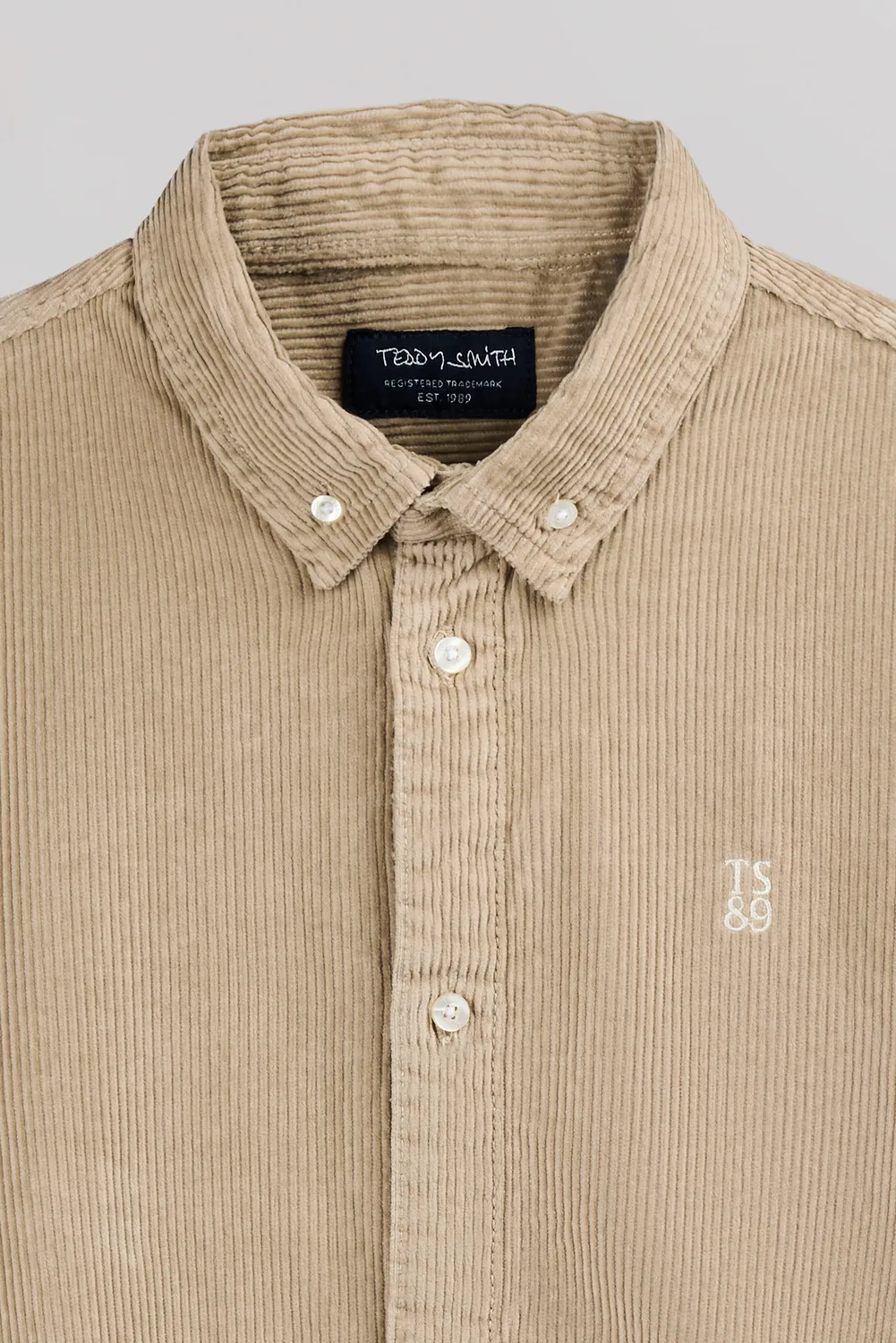 Teddy Smith C-Elton ML camicia uomo beige velluto