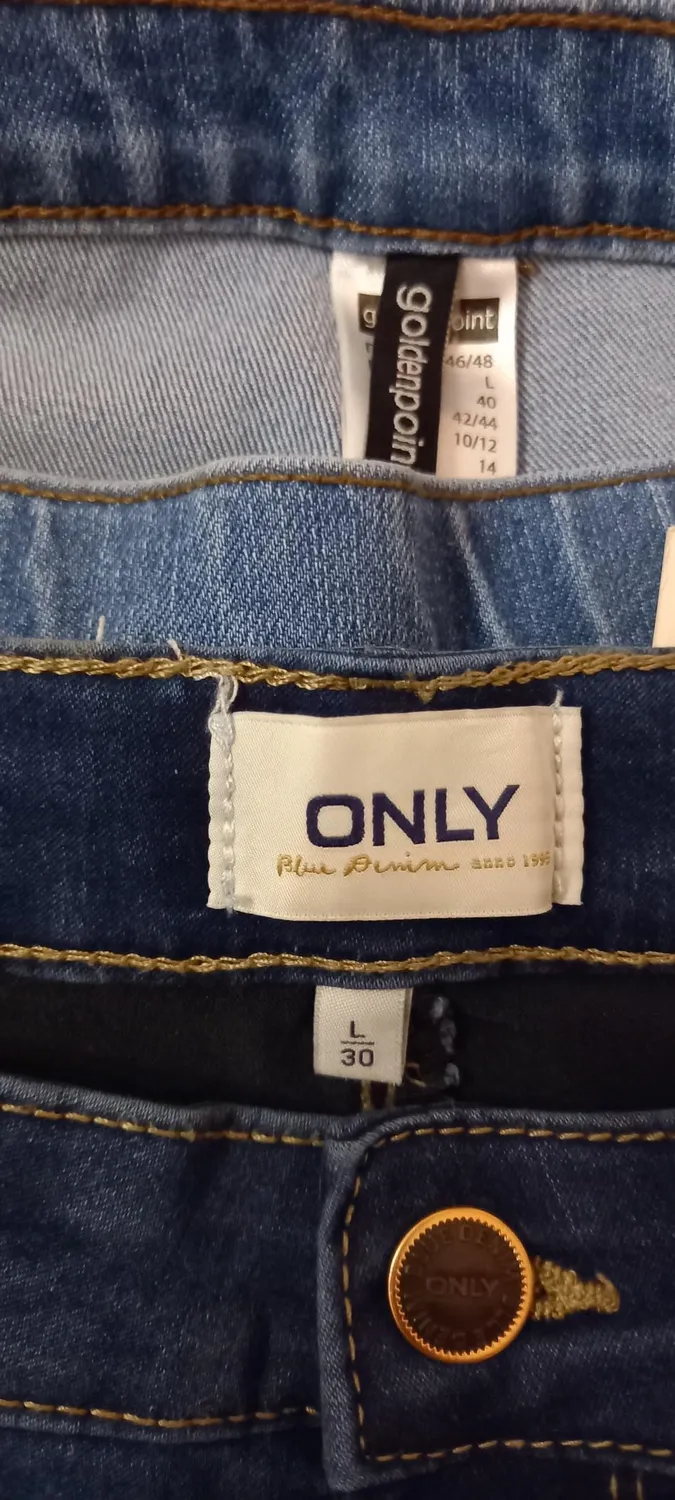 Only Shape skinny jeans donna M/L30 blu scuro vita alta
