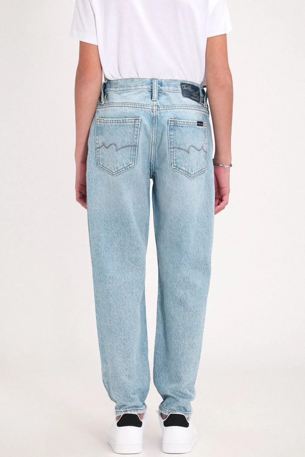 Teddy Smith Dad Pant JR jeans bambino indigo chiaro cotone