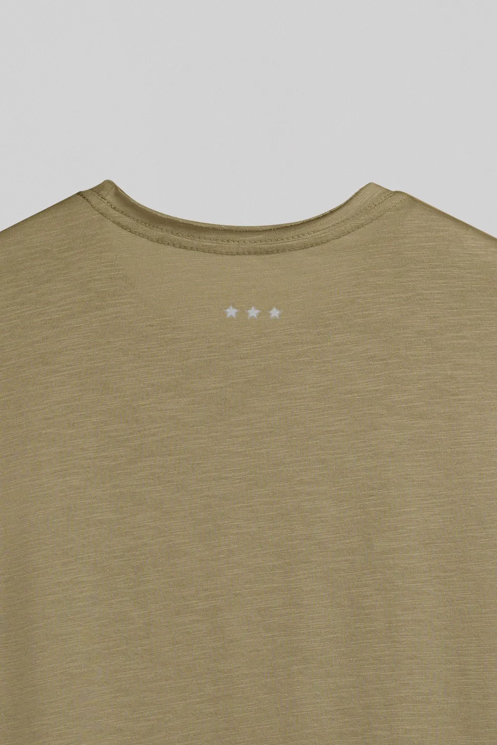 Teddy Smith T-Perry t-shirt kaki sabbia collo raw edge