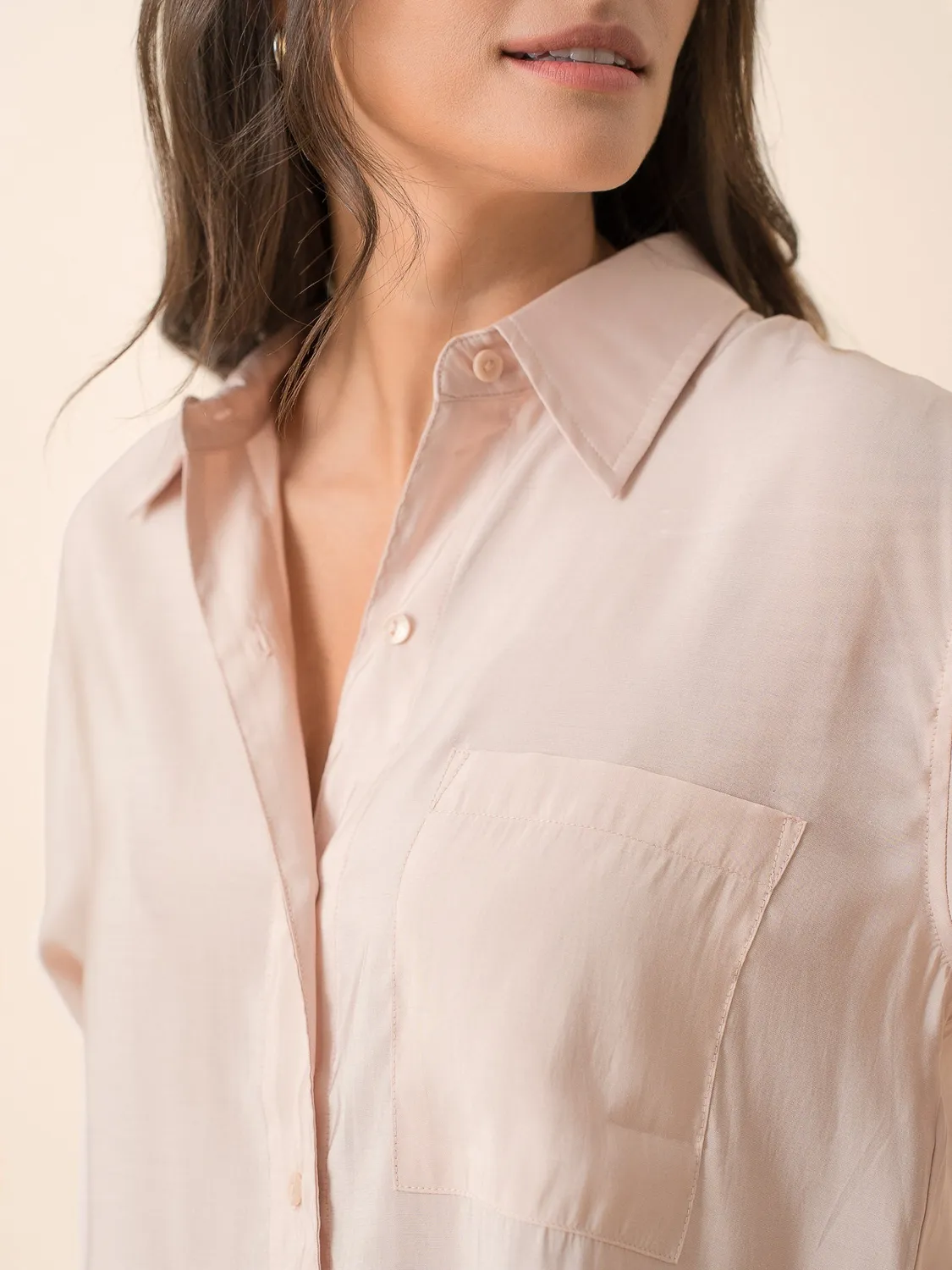 Oraije Orelis camicia rosa oversize