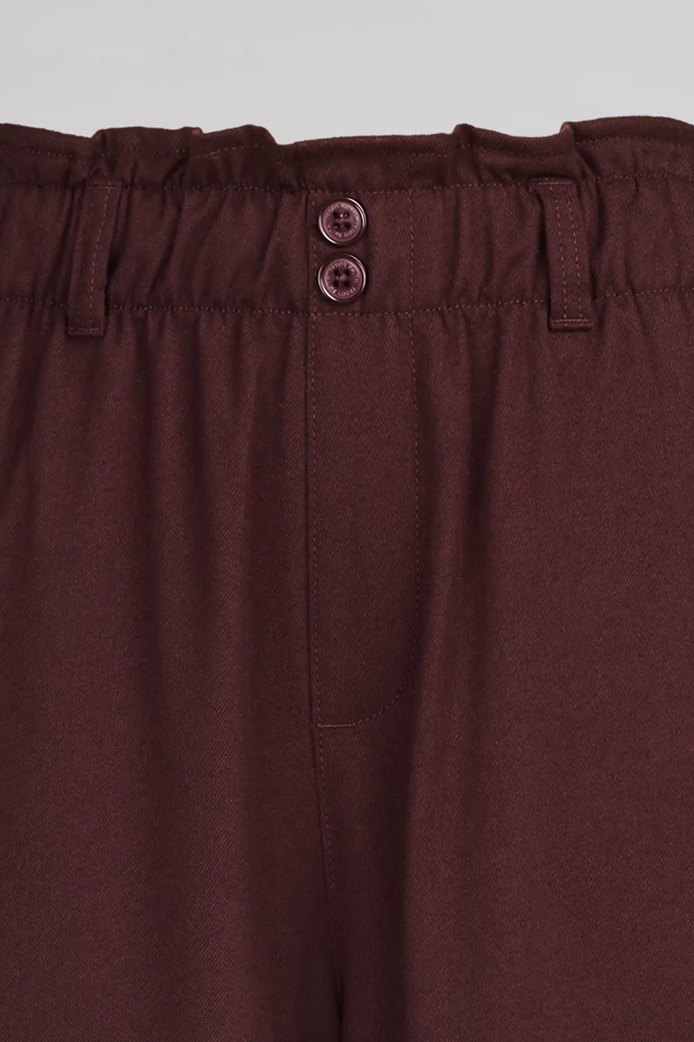 Teddy Smith P-TYLIA pantaloni larghi bordeaux scuro