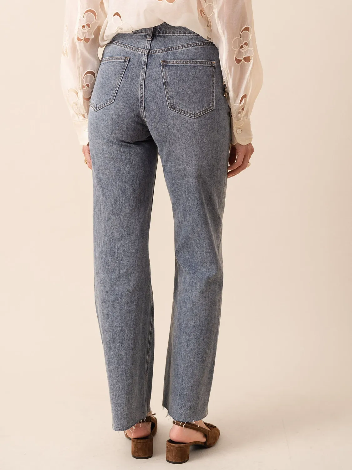 Oraije Maddie jeans dritto blu vintage