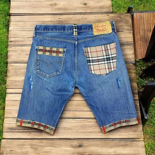 Never Say Never Levi's Vintage Bermuda Burberry Striscia denim