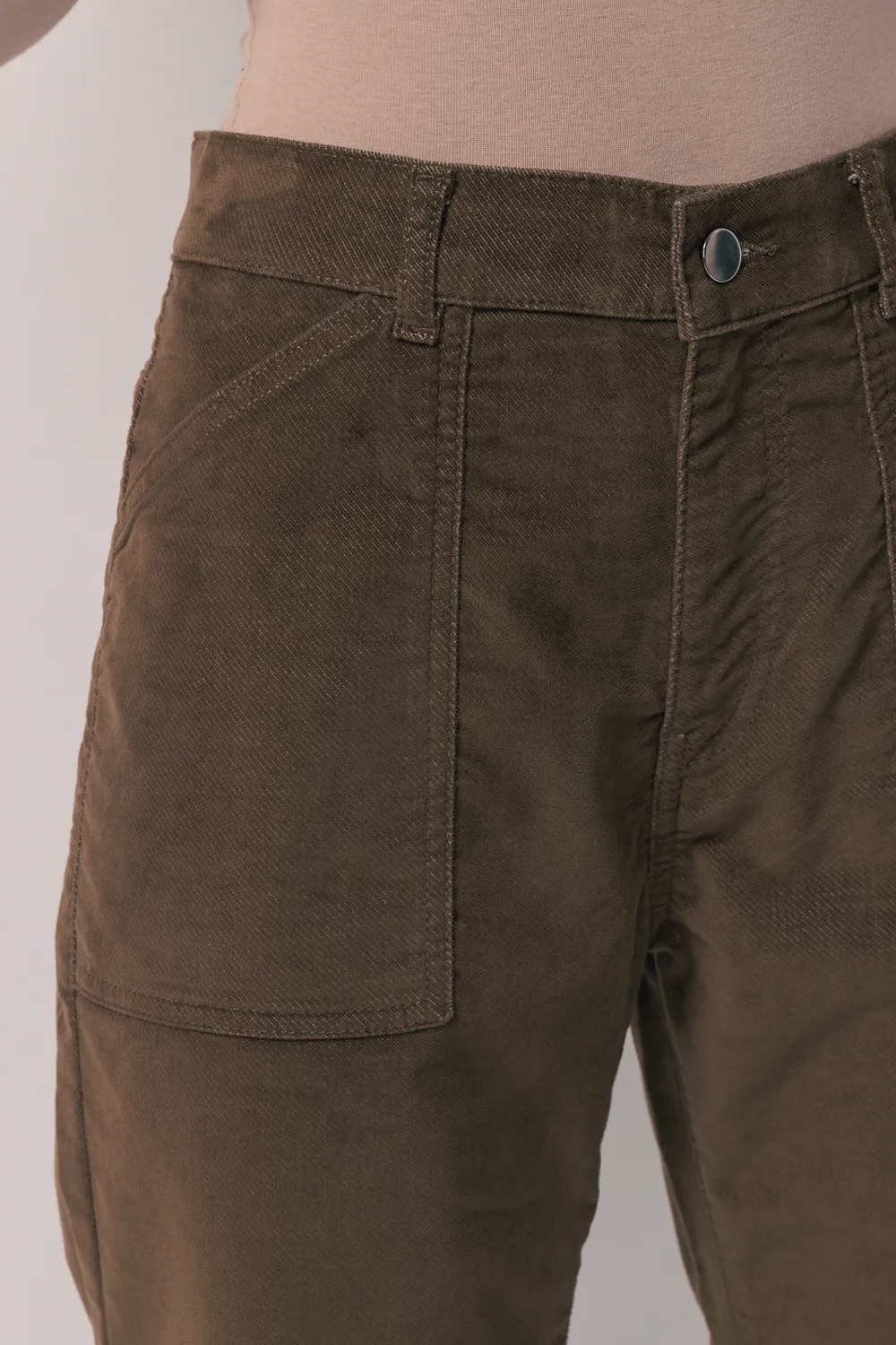 Acquaverde Eddy pantaloni velluto tabacco dritti