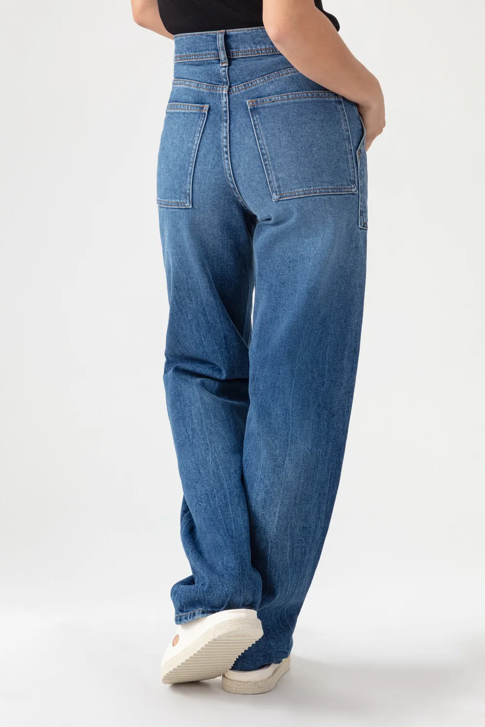 acquaverde Hope jeans baggy Crinkle Blue