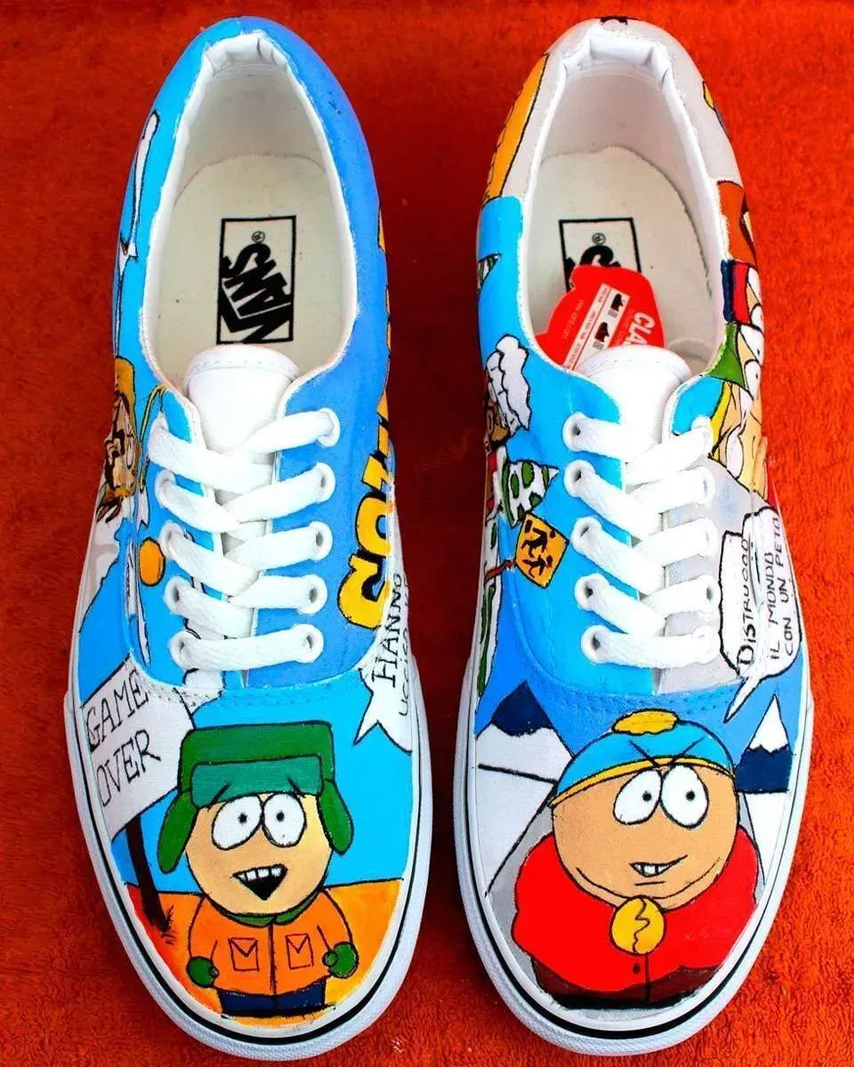 Vans Slip-On South Park scarpe dipinte a mano