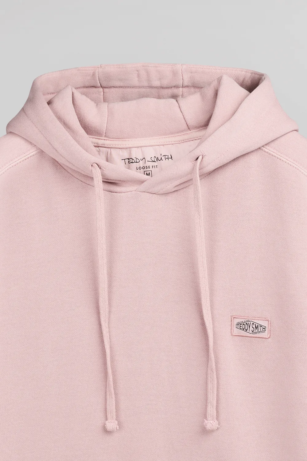 Teddy Smith S-Nateo Hoody felpa cappuccio rosa pastel loose