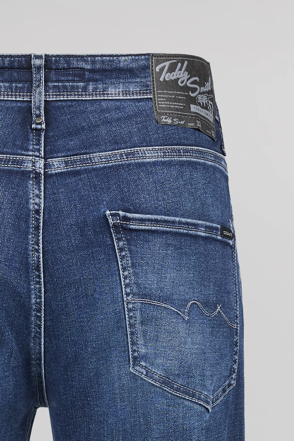 Teddy Smith Reeple Rock Swe Jeans Uomo Old Encre L32 Denim Stretch