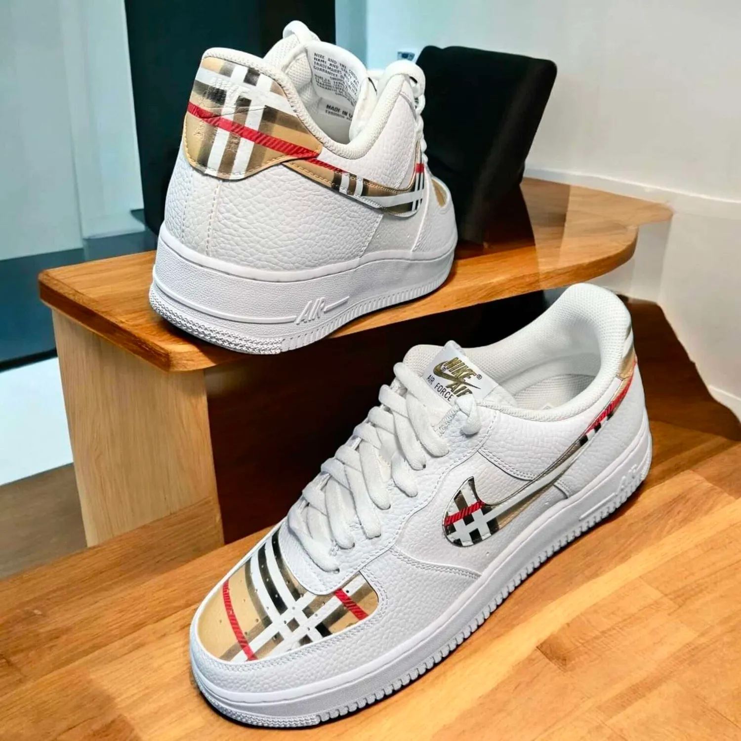 Never Say Never Nike Air Force 1 Burberry Retro sneakers custom