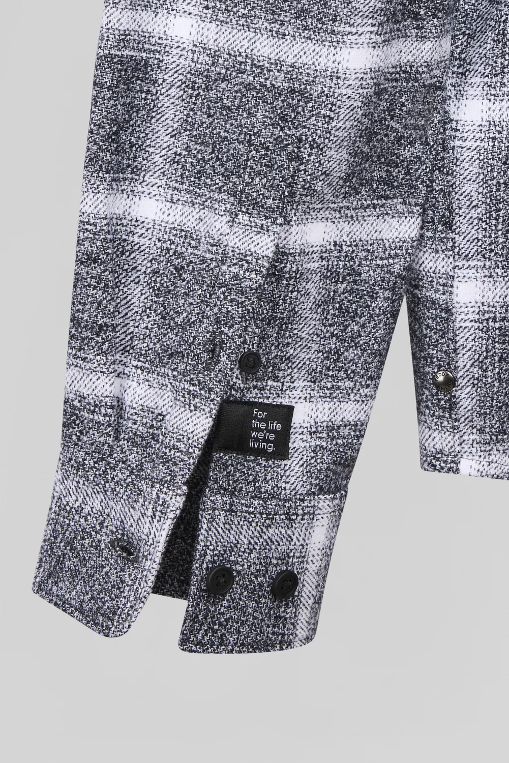 Teddy Smith C-Peak ML camicia quadri mélange black cotone