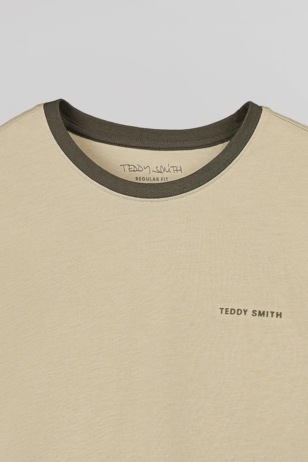 Teddy Smith The-Tee 2 R MC t-shirt beige cotone uomo