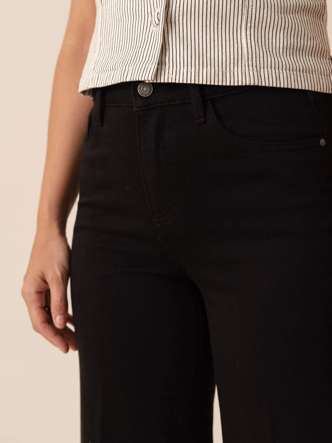 Oraije Windy jeans wide nero petite