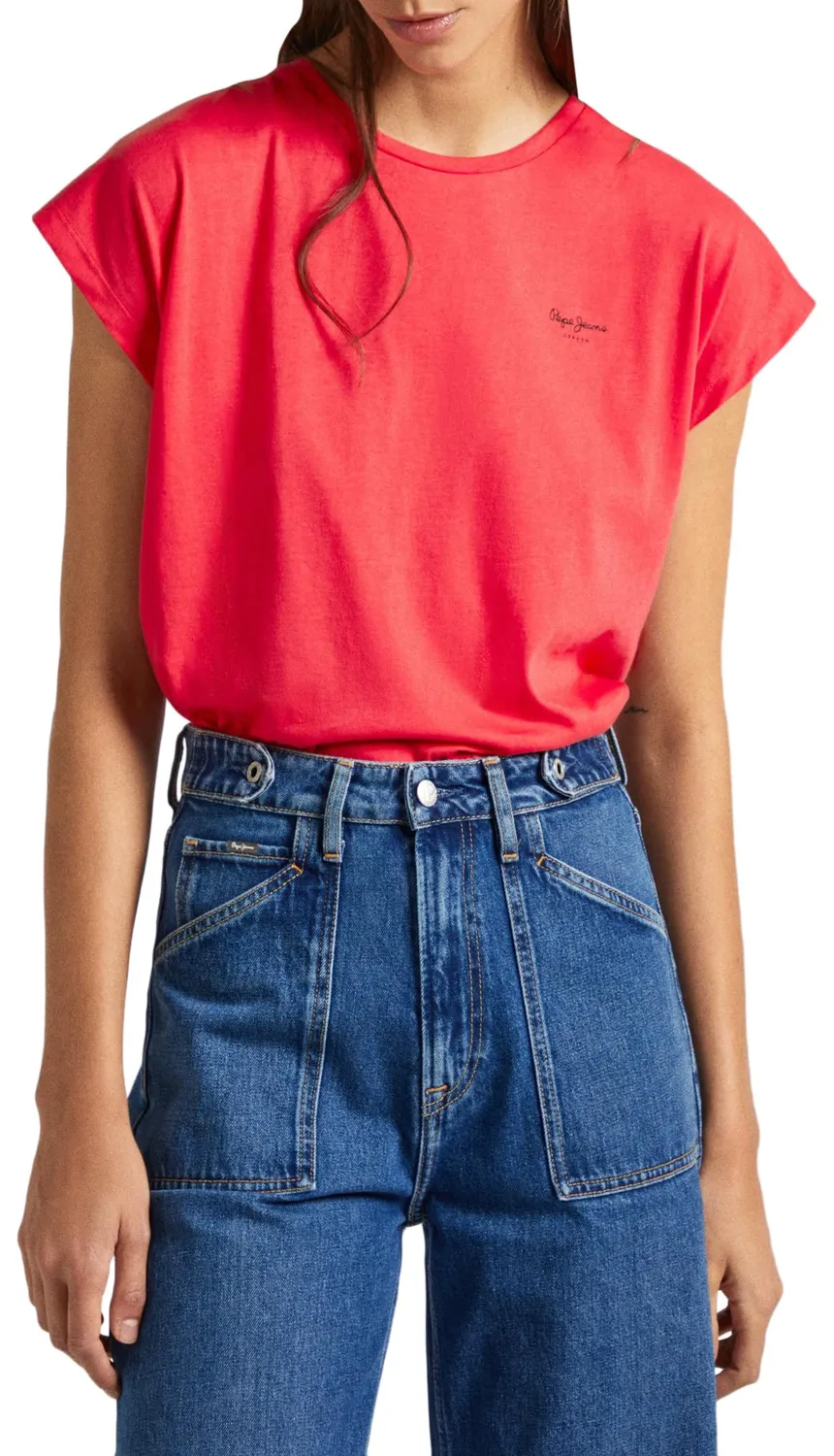 Pepe Jeans Bloom t-shirt donna corta bianca