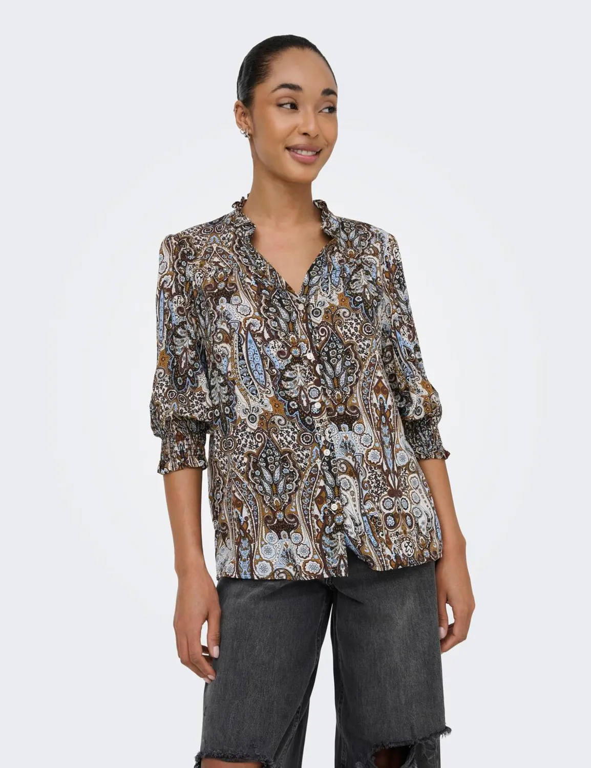 ONLY Onlraya 3/4 Shirt Wvn Camicia L Maniche 3/4