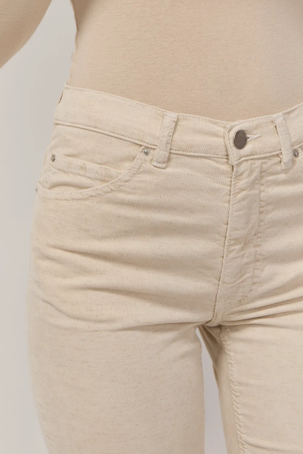 acquaverde Cara pantalone velluto natural bootcut