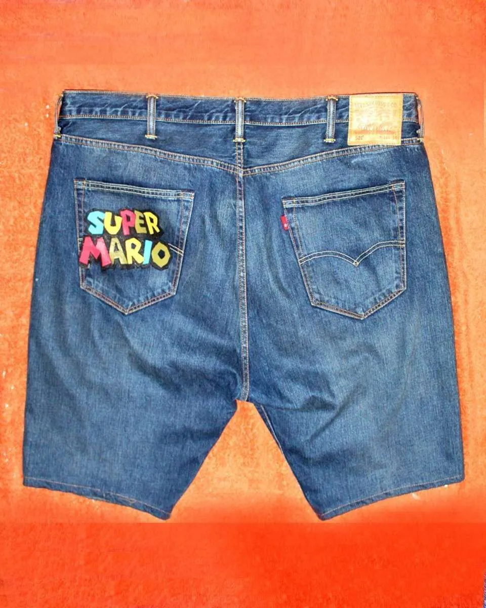 Never Say Never Levi's Vintage Super Mario bermuda jeans