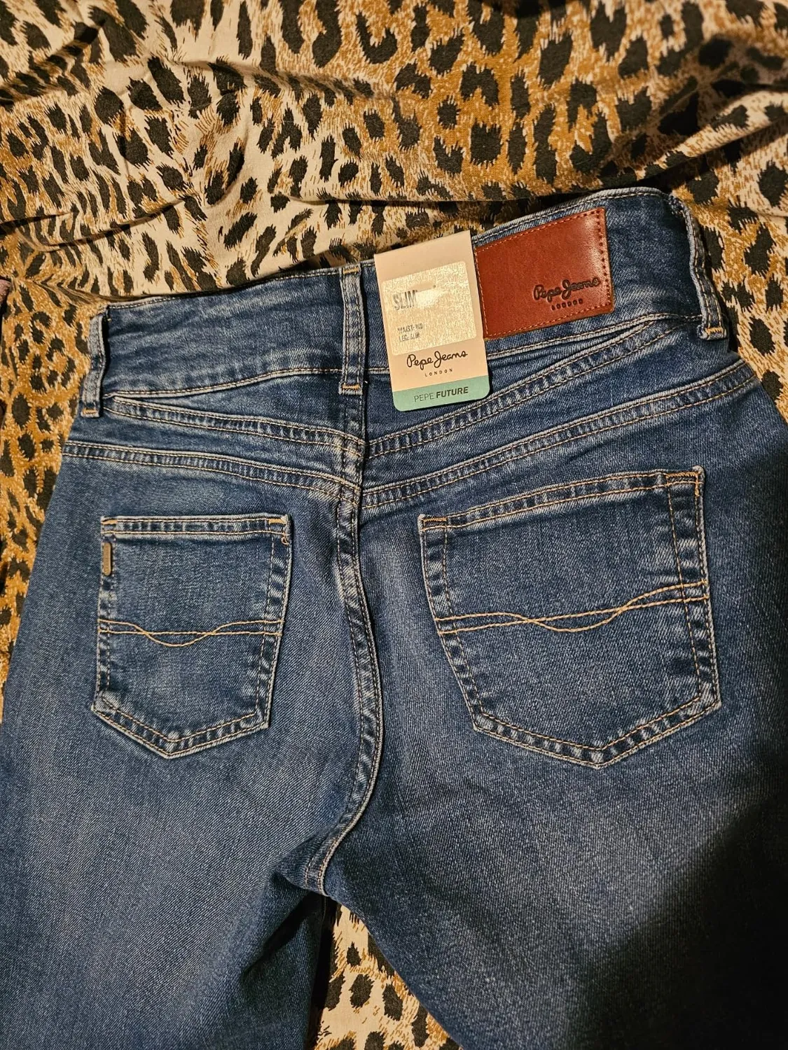 Pepe Jeans Slim Jeans Donna 27W 32L blu elasticizzato
