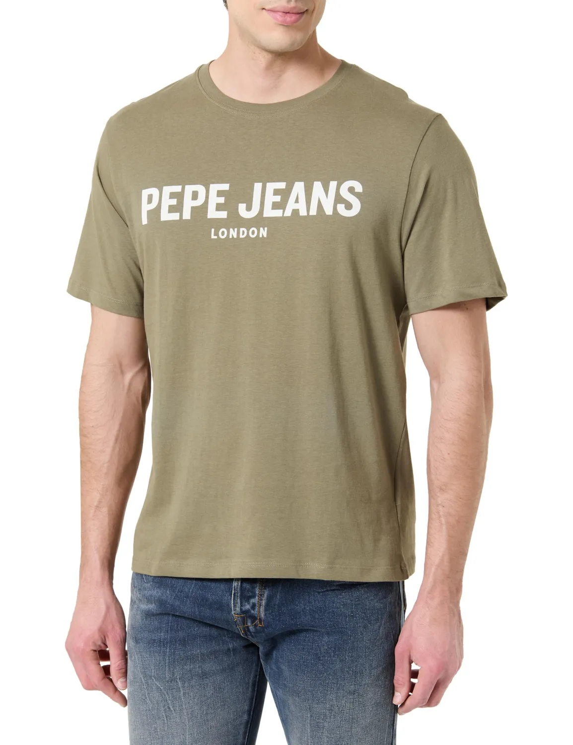 Pepe Jeans Basic Big Logo T-Shirt Uomo Slim Cotone