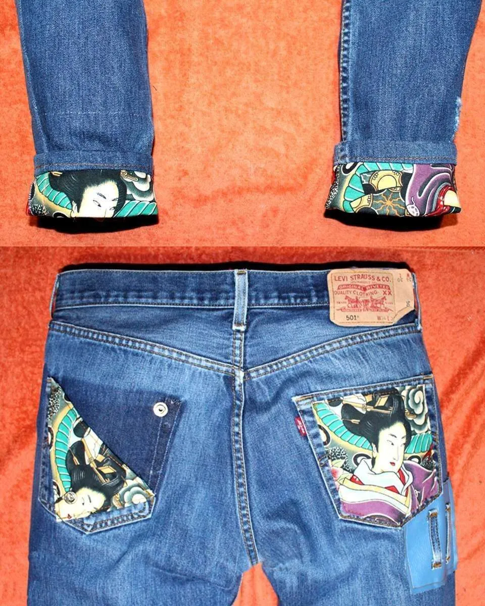 Never Say Never Levi's Vintage Jeans Geisha Serpente