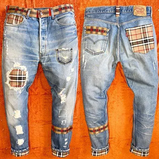 Levi's Vintage 2121 jeans check beige