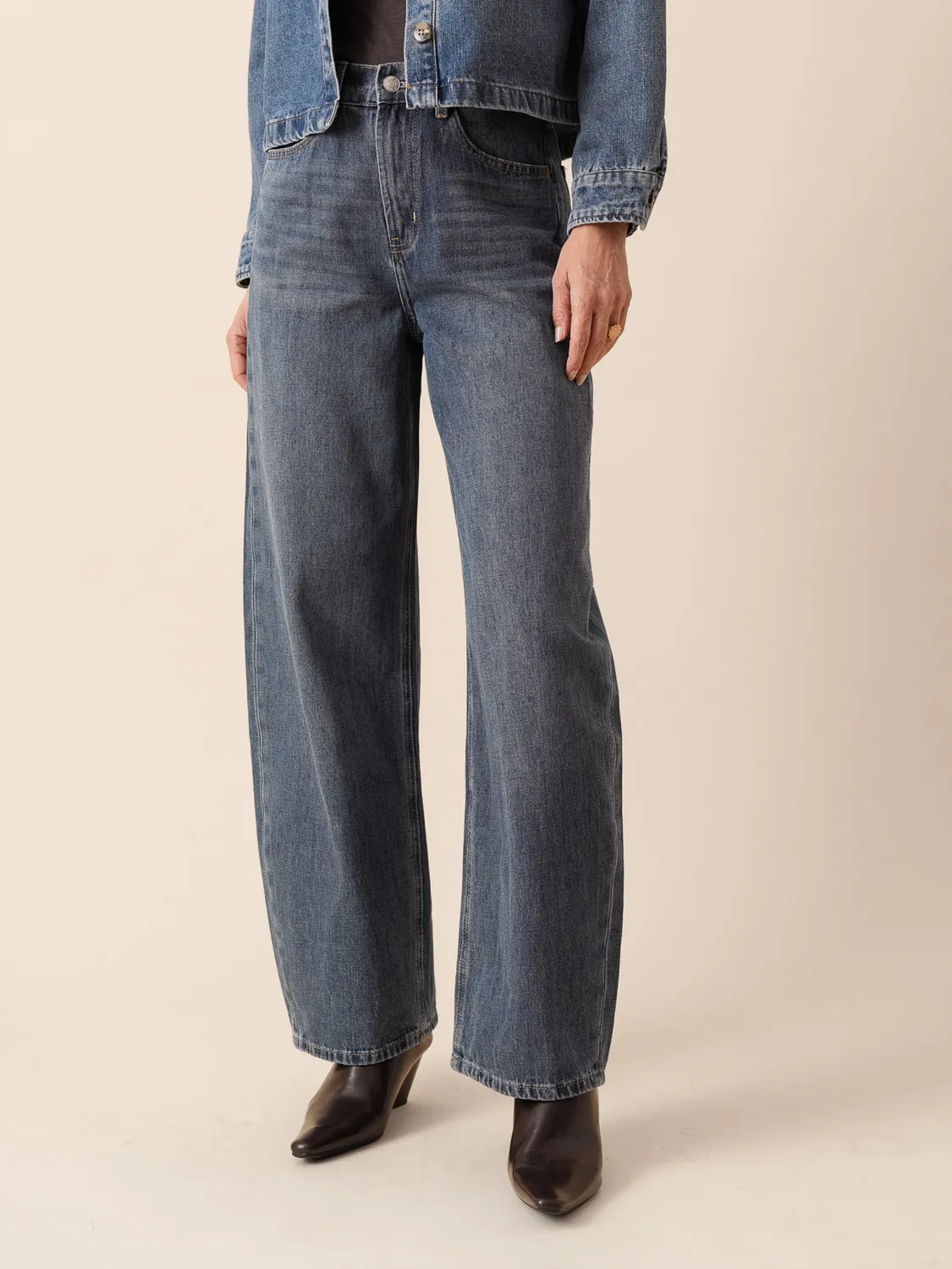 Oraije Brune Jeans Barrel Blu Stone