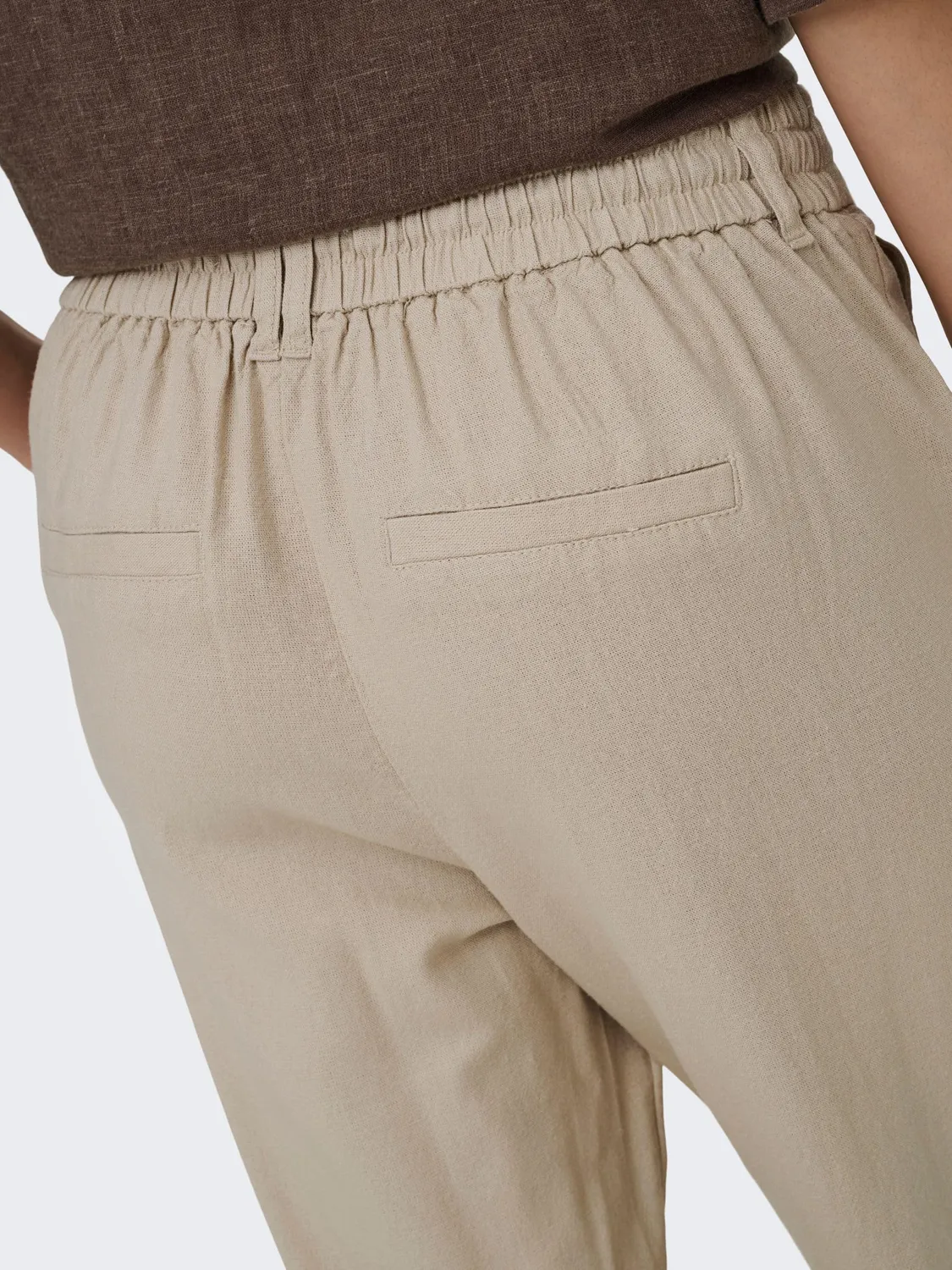 ONLY ONLGOA-POPTRASH Pantaloni Lino Comfort Coulisse