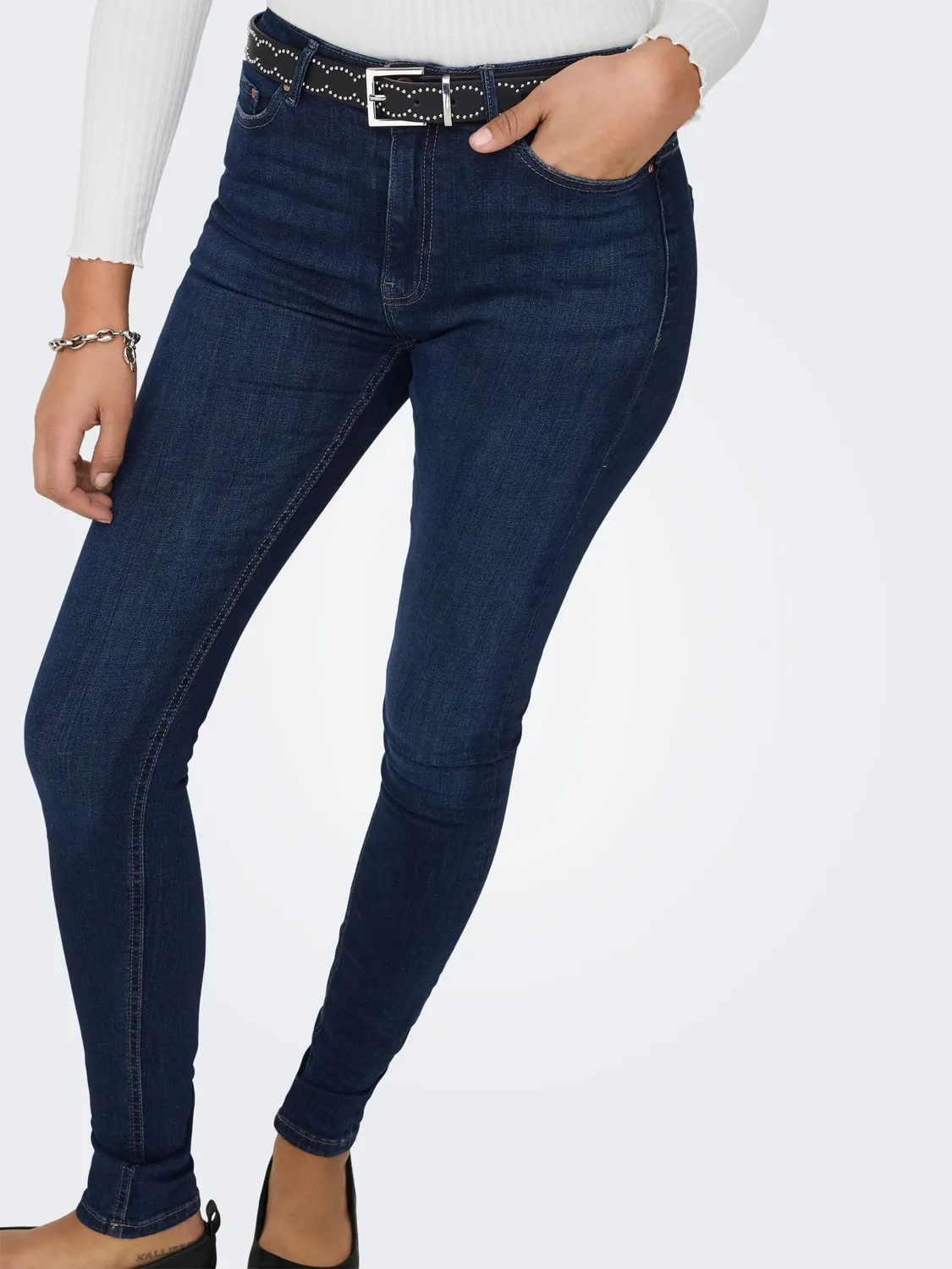 Only Onlpower jeans skinny donna vita media XL 34L