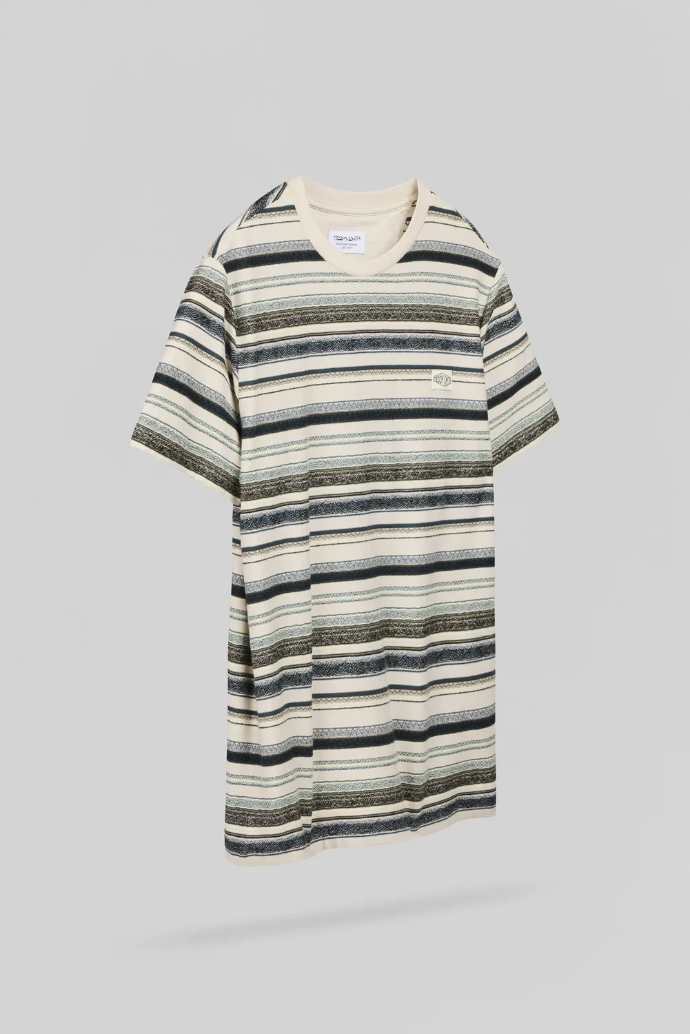 Teddy Smith T-Mateo t-shirt crema uomo righe