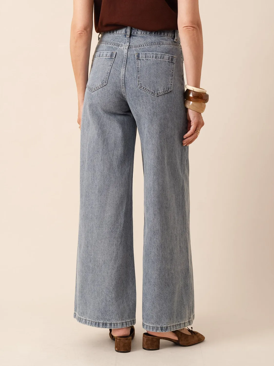 Oraije Popine jeans palazzo blu vintage