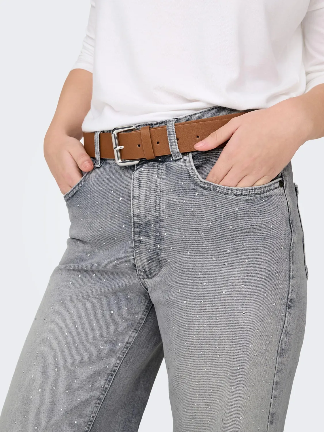 ONLY OnlJuicy Wide Leg Jeans Vita Alta 30W/32L denim