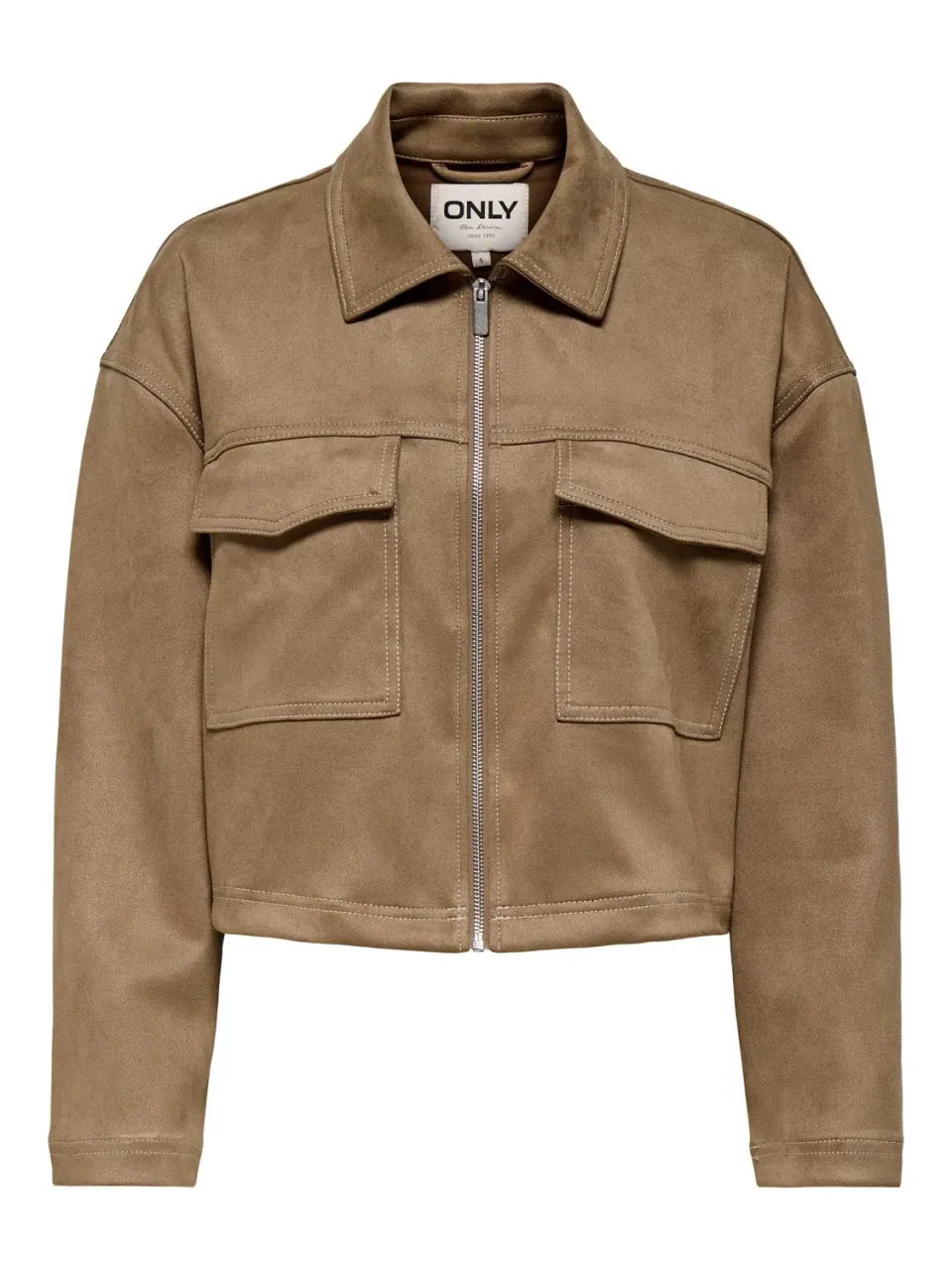 Only Onlstina Giacca Donna M Camoscio Crema