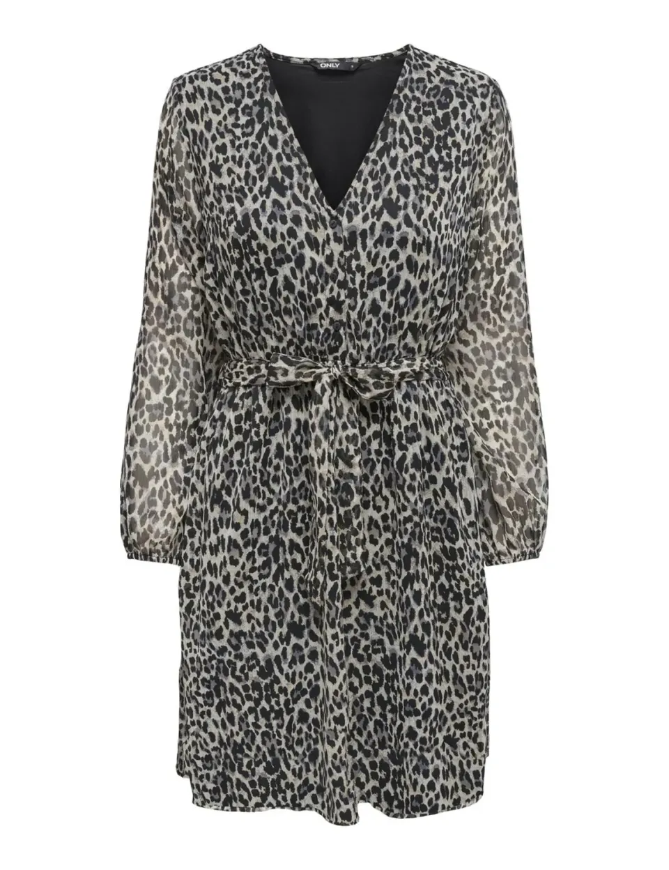 ONLY ONLCERA Vestito Corto Donna Nero Fantasia