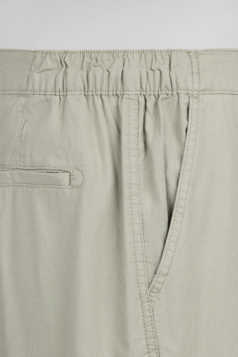 Teddy Smith P-Linen Chino pantaloni kaki lino cotone